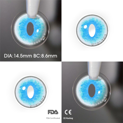 【U.S Warehouse】Mislens Ragdoll Cat Blue Cosplay  color contact Lenses for dark brown eyes