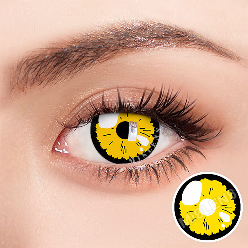【U.S Warehouse】Mislens Kitagawa Marin Yellow Cosplay  color contact Lenses for dark brown eyes