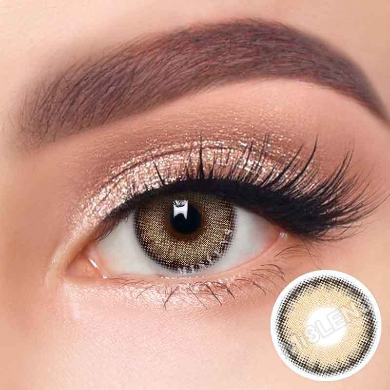 Mislens Fresh Morning Waking Citrus color contact Lenses for dark brown eyes