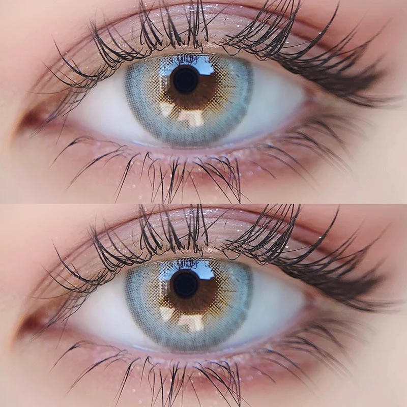 Mislens La Girl Blue  color contact Lenses for dark brown eyes