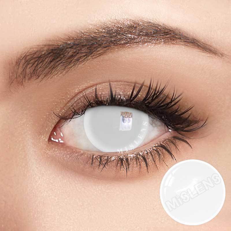 Mislens Mini Sclera White Out Cosplay color contact Lenses for dark brown eyes