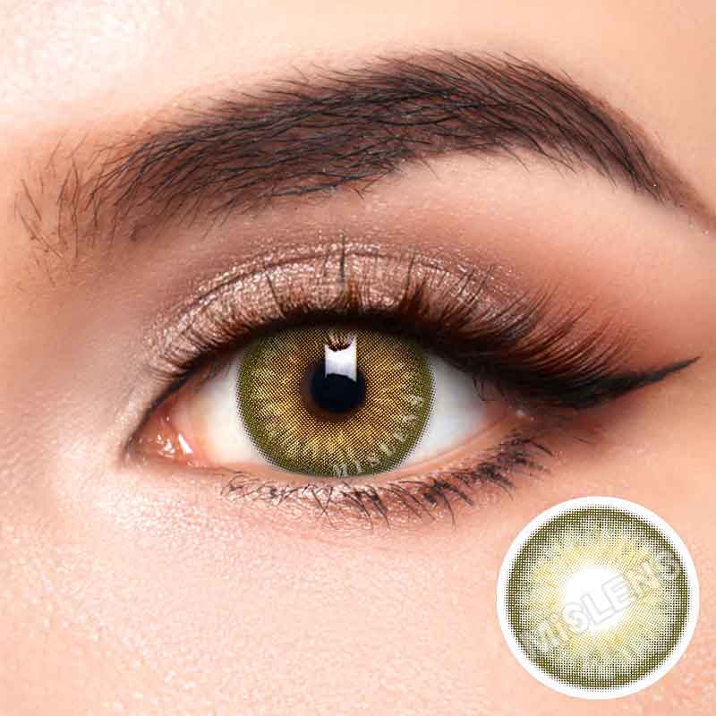 Mislens Midnight Daisy color contact Lenses for dark brown eyes
