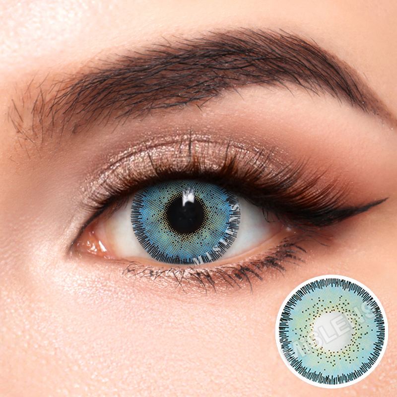 Mislens Magic Blue color contact Lenses for dark brown eyes