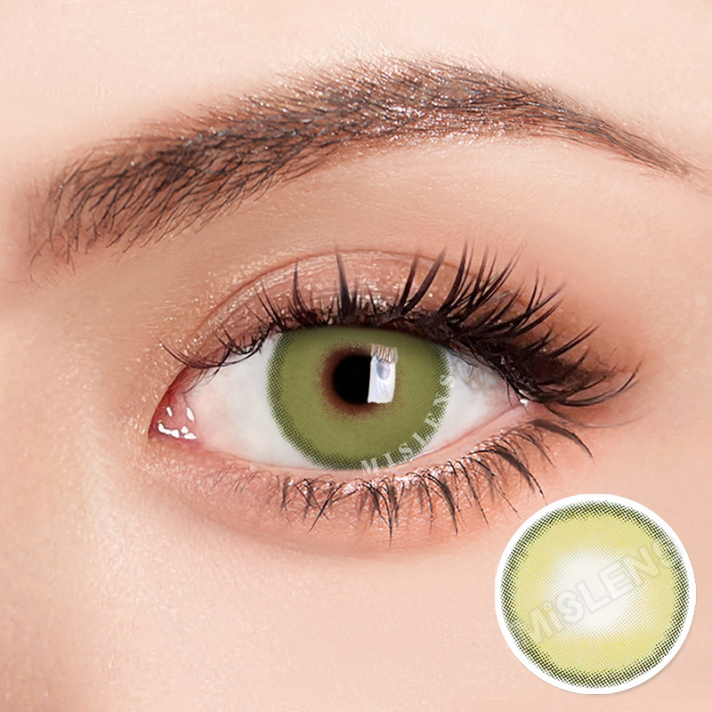 【U.S Warehouse】Mislens Sorayama Green  color contact Lenses for dark brown eyes