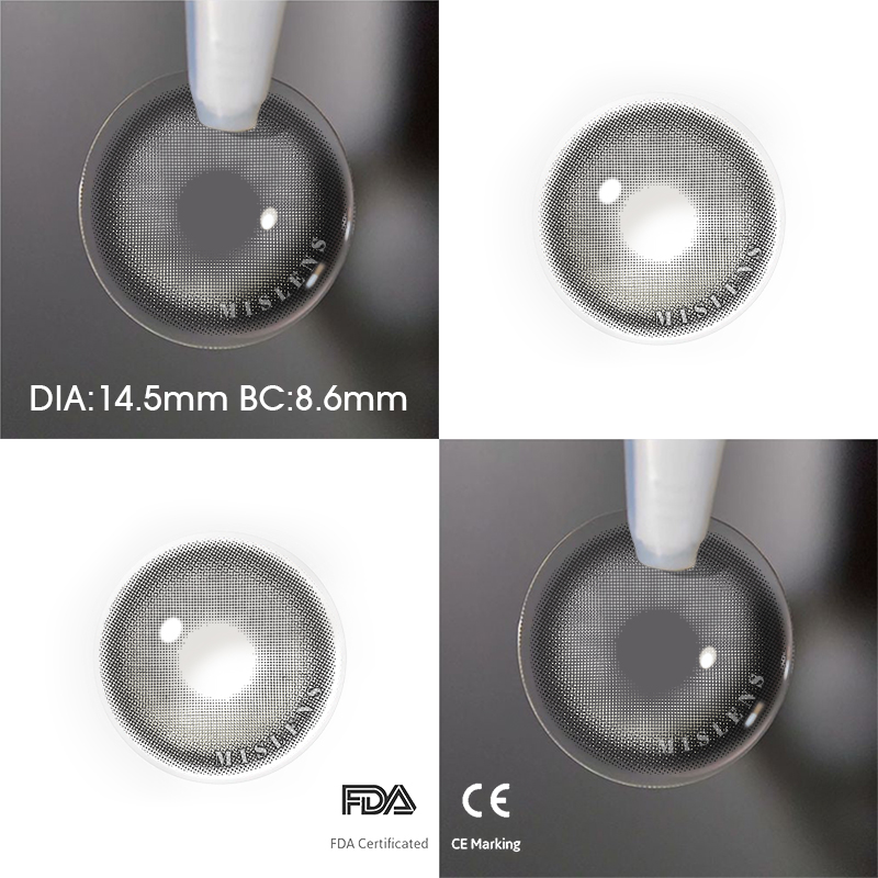【Clearance】【Prescription】NEW Mislens K4 Gray color contact Lenses for dark brown eyes