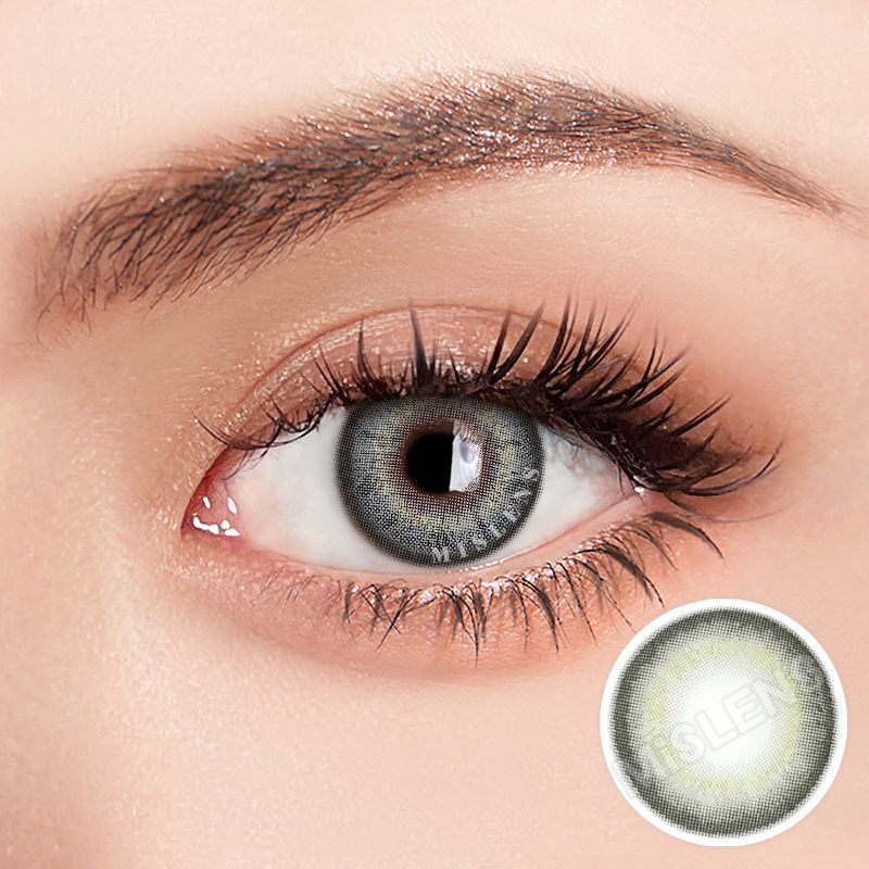 Mislens Angeltouch Gray color contact Lenses for dark brown eyes
