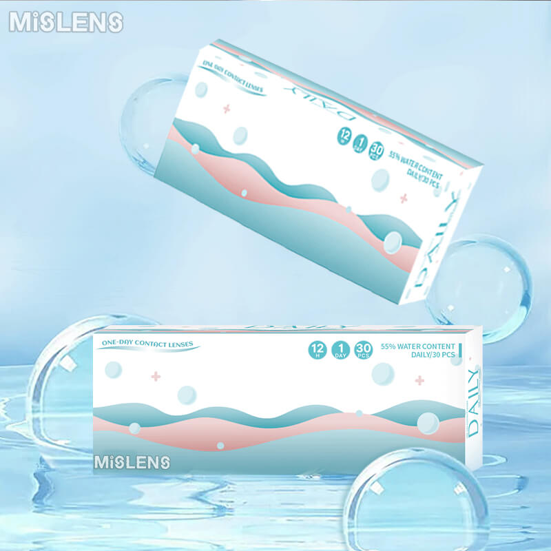【Prescription】Mislens 30Pcs Clear Daily Contacts color contact Lenses for dark brown eyes