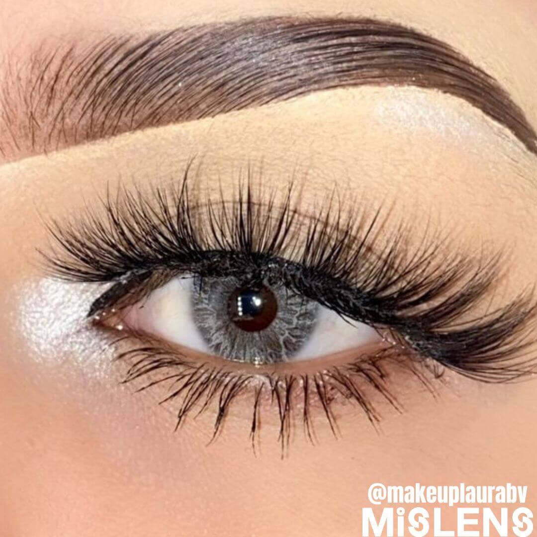 Mislens Rococo Elegance Grey color contact Lenses for dark brown eyes