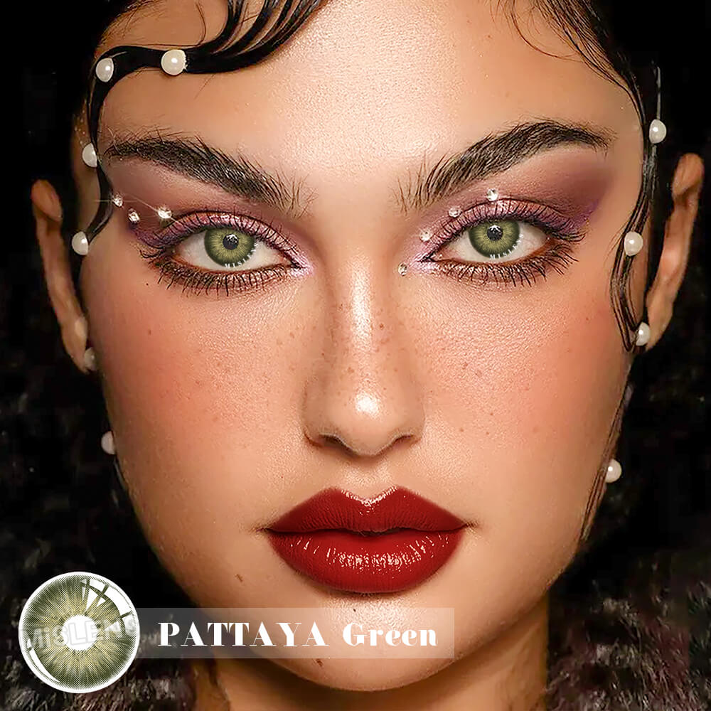 【U.S Warehouse】Mislens Pattaya Green color contact Lenses for dark brown eyes