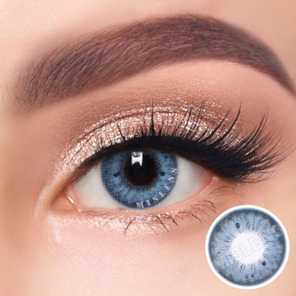 【Prescription】Mislens Stunna Girl Chole Blue color contact Lenses for dark brown eyes
