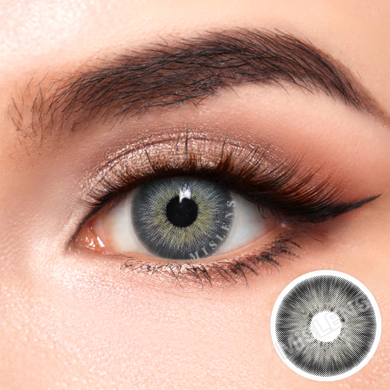 Mislens Pattaya Grey color contact Lenses for dark brown eyes