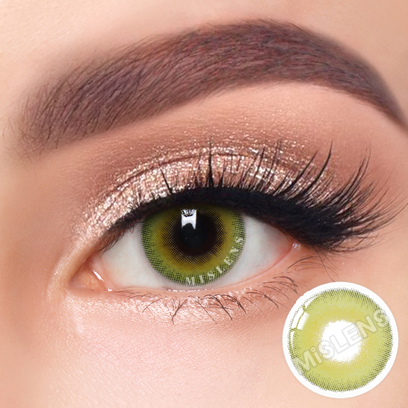 【Clearance】Mislens Iceland Green color contact Lenses for dark brown eyes