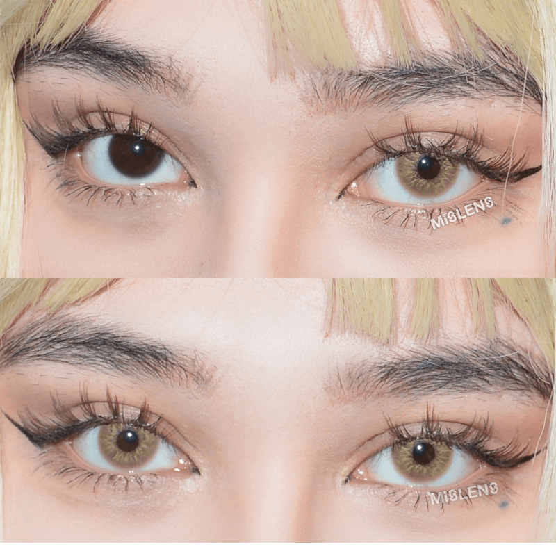 Mislens Love Story Pea Brown color contact Lenses for dark brown eyes
