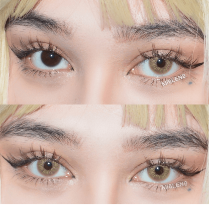Mislens Love Story Pea Brown color contact Lenses for dark brown eyes