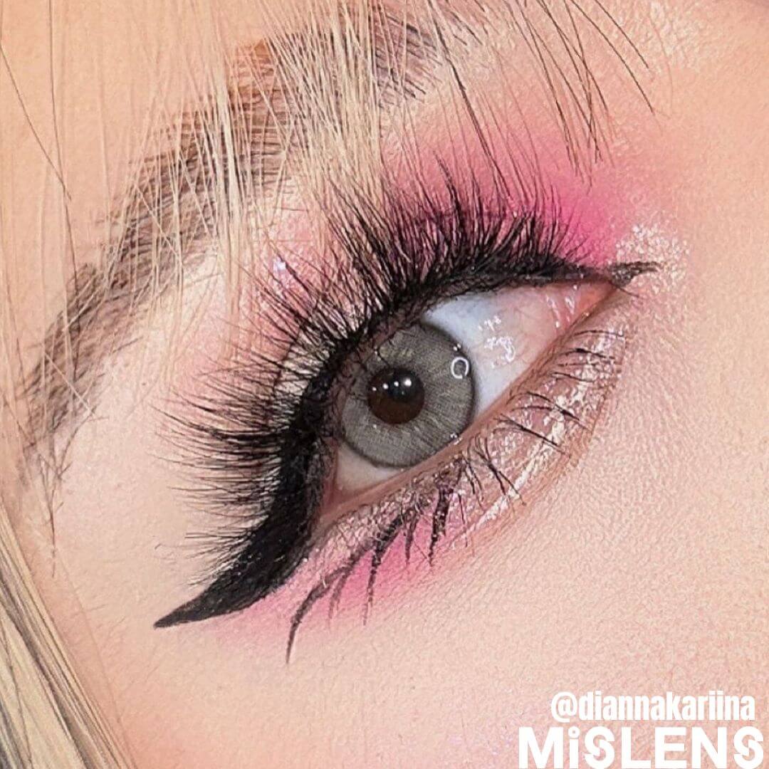 Mislens Apex Grey color contact Lenses for dark brown eyes