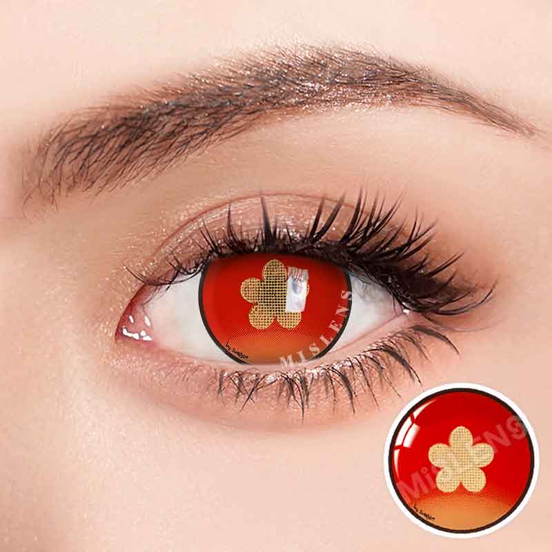 Mislens Cosplay Genshin Impact HU Tao Red color contact Lenses for dark brown eyes