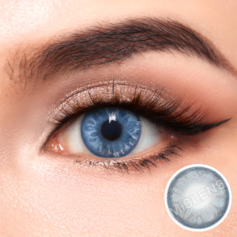 Mislens Gem Blue color contact Lenses for dark brown eyes