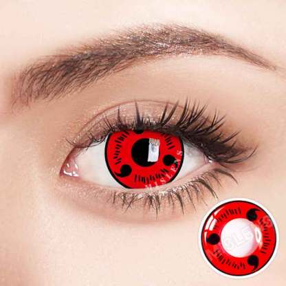 Mislens Red Sasuke Uchiha Cosplay color contact Lenses for dark brown eyes