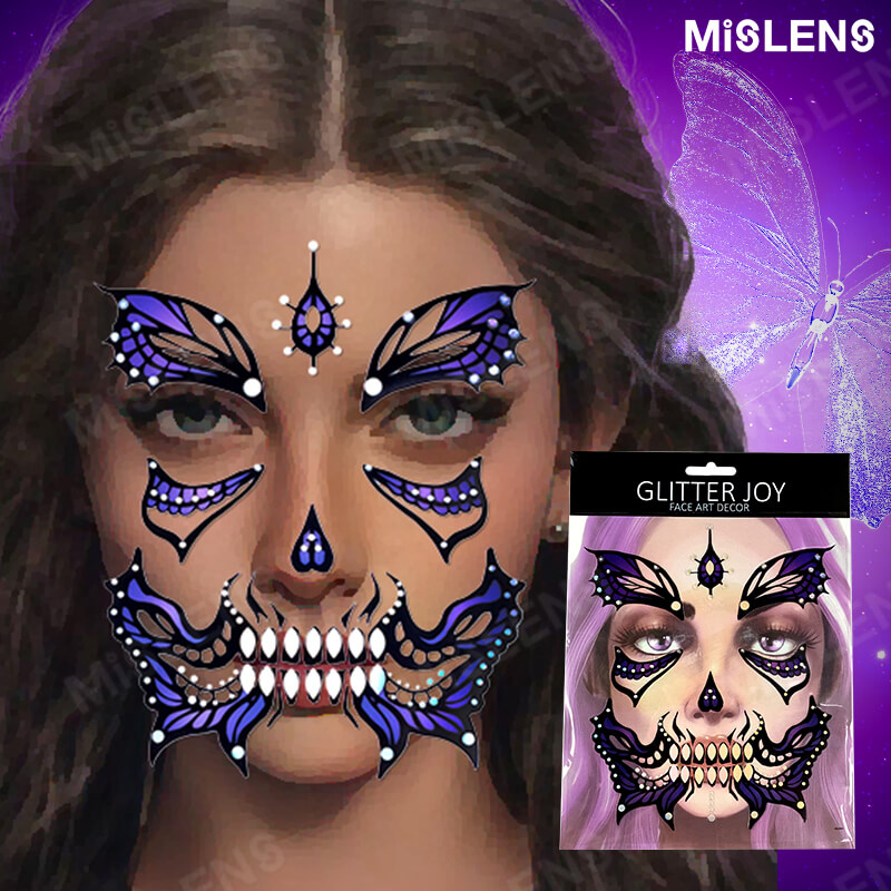 Mislens Halloween Butterfly Face Art Decor-mislens
