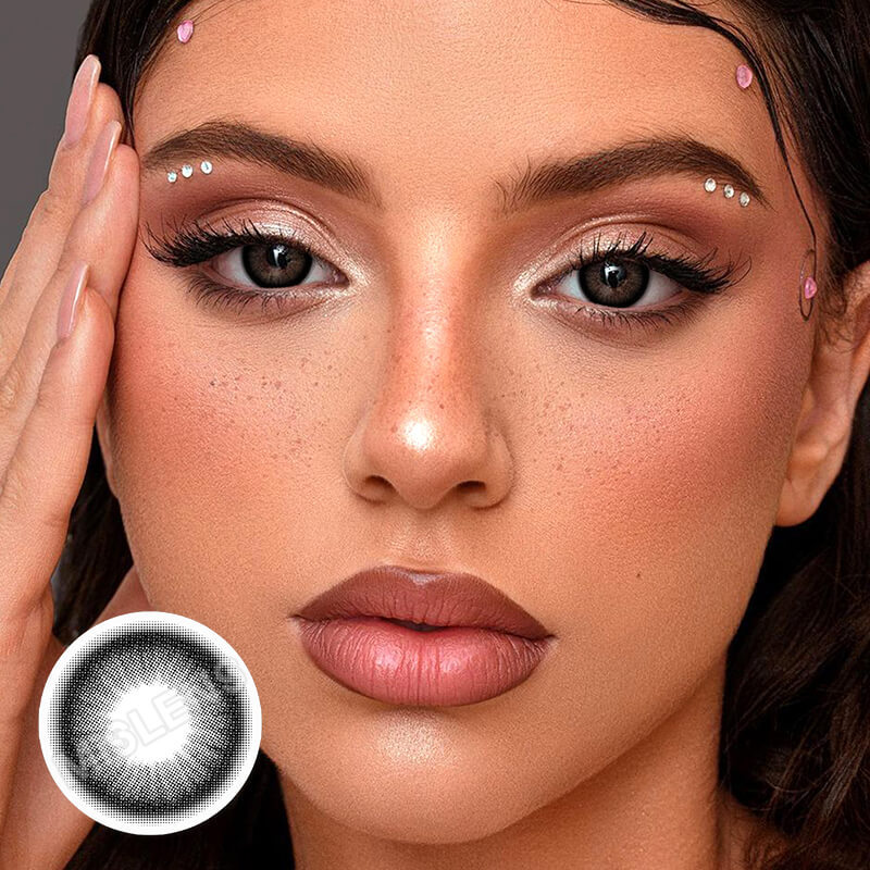 【Prescription】Mislens Coo Black color contact Lenses for dark brown eyes