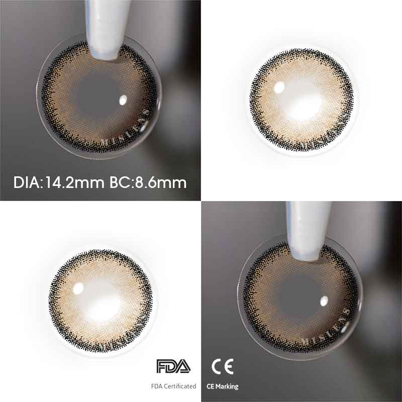 【Clearance】【Prescription】Mislens Nami Brown color contact Lenses for dark brown eyes