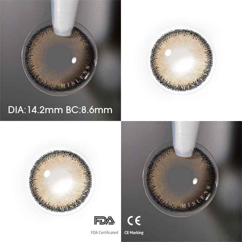 【Clearance】【Prescription】Mislens Nami Brown color contact Lenses for dark brown eyes