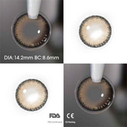 【Clearance】【Prescription】Mislens Nami Brown color contact Lenses for dark brown eyes