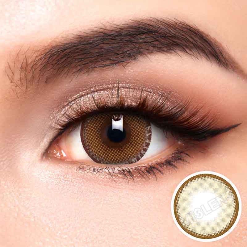 Mislens Pearl Brown color contact Lenses for dark brown eyes