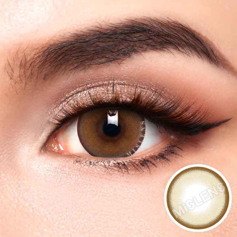 【New】Mislens Pearl Brown color contact Lenses for dark brown eyes