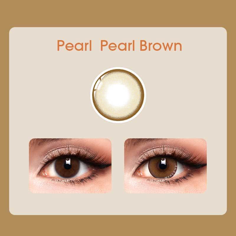【New】Mislens Pearl Brown color contact Lenses for dark brown eyes