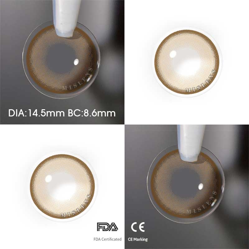 【New】Mislens Pearl Brown color contact Lenses for dark brown eyes