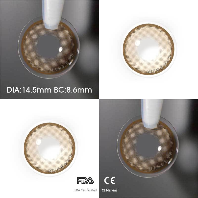 【New】Mislens Pearl Brown color contact Lenses for dark brown eyes