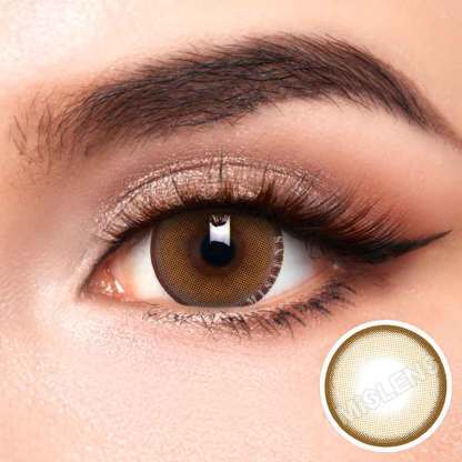 【New】Mislens Pearl Brown color contact Lenses for dark brown eyes