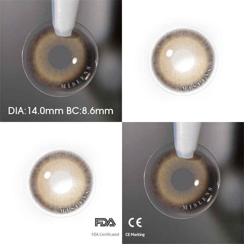 【Prescription】Mislens Aoki Caramel color contact Lenses for dark brown eyes