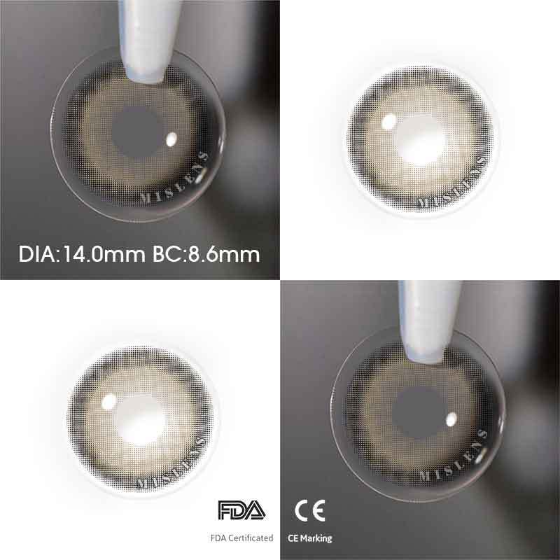 【Prescription】Mislens Aoki Grey color contact Lenses for dark brown eyes