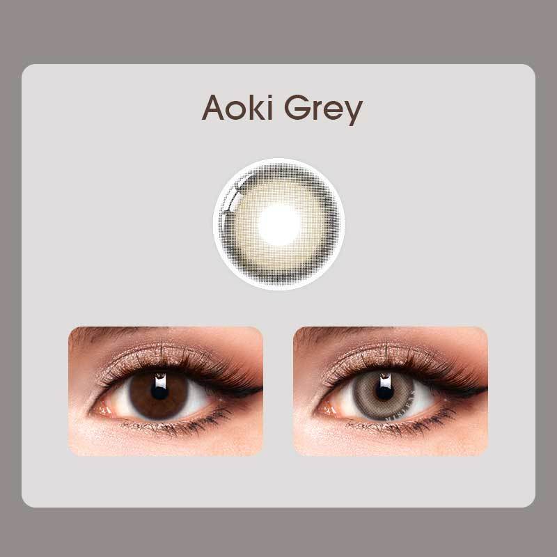 【Prescription】Mislens Aoki Grey color contact Lenses for dark brown eyes