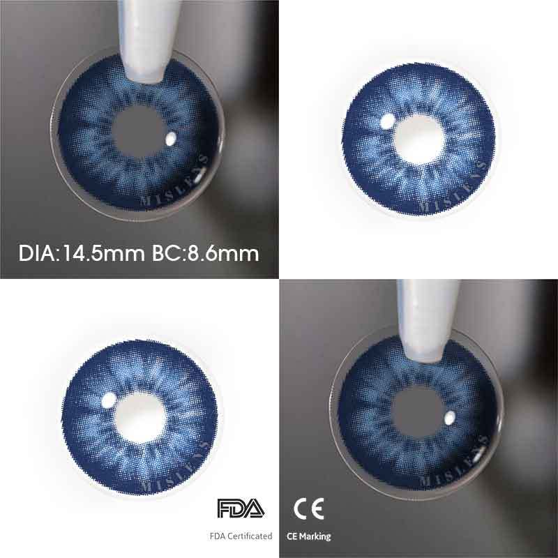 【U.S Warehouse】Mislens Hanawink Blue color contact Lenses for dark brown eyes
