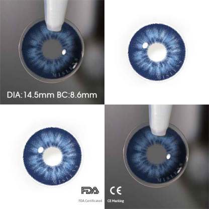 【U.S Warehouse】Mislens Hanawink Blue color contact Lenses for dark brown eyes