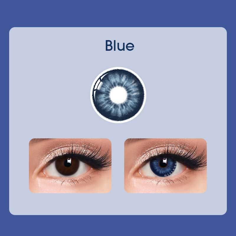 【U.S Warehouse】Mislens Hanawink Blue color contact Lenses for dark brown eyes