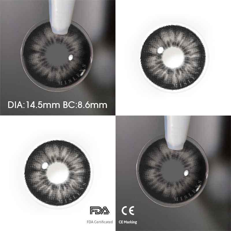 Mislens Hanawink Grey color contact Lenses for dark brown eyes
