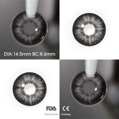Mislens Hanawink Grey color contact Lenses for dark brown eyes
