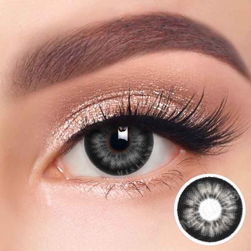 Mislens Hanawink Grey color contact Lenses for dark brown eyes