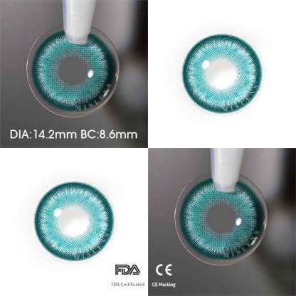 【U.S Warehouse】Mislens Cyan Blue color contact Lenses for dark brown eyes