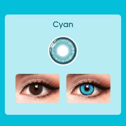 【U.S Warehouse】Mislens Cyan Blue color contact Lenses for dark brown eyes