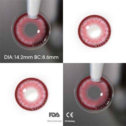 【U.S Warehouse】Mislens Anime Pink color contact Lenses for dark brown eyes