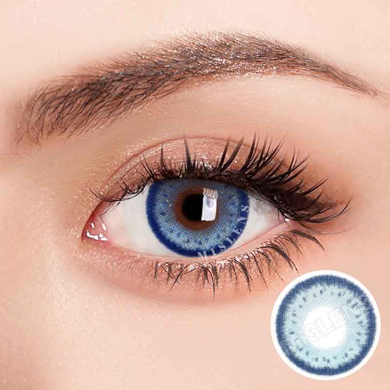 【U.S Warehouse】Mislens Dolly House Blue color contact Lenses for dark brown eyes