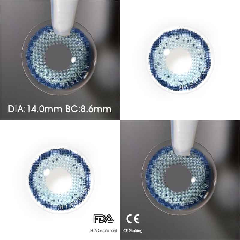 Mislens Dolly House Blue color contact Lenses for dark brown eyes