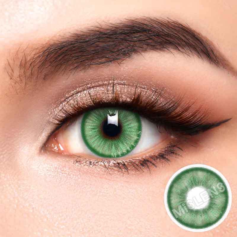 【U.S Warehouse】Mislens E-blink Green color contact Lenses for dark brown eyes