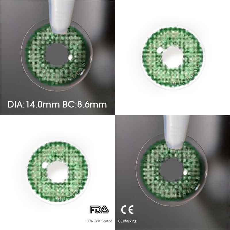 【U.S Warehouse】Mislens E-blink Green color contact Lenses for dark brown eyes