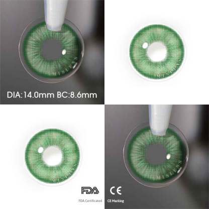 【U.S Warehouse】Mislens E-blink Green color contact Lenses for dark brown eyes